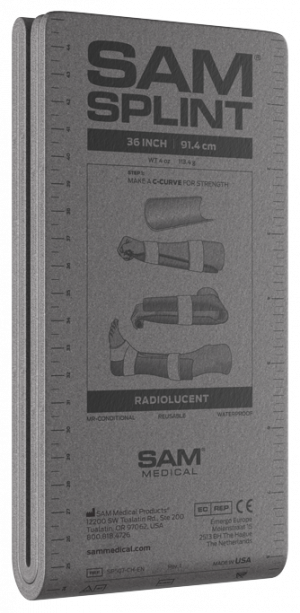 Sam Medical Splint 36" 91,4 Cms Dobrado Cinzento